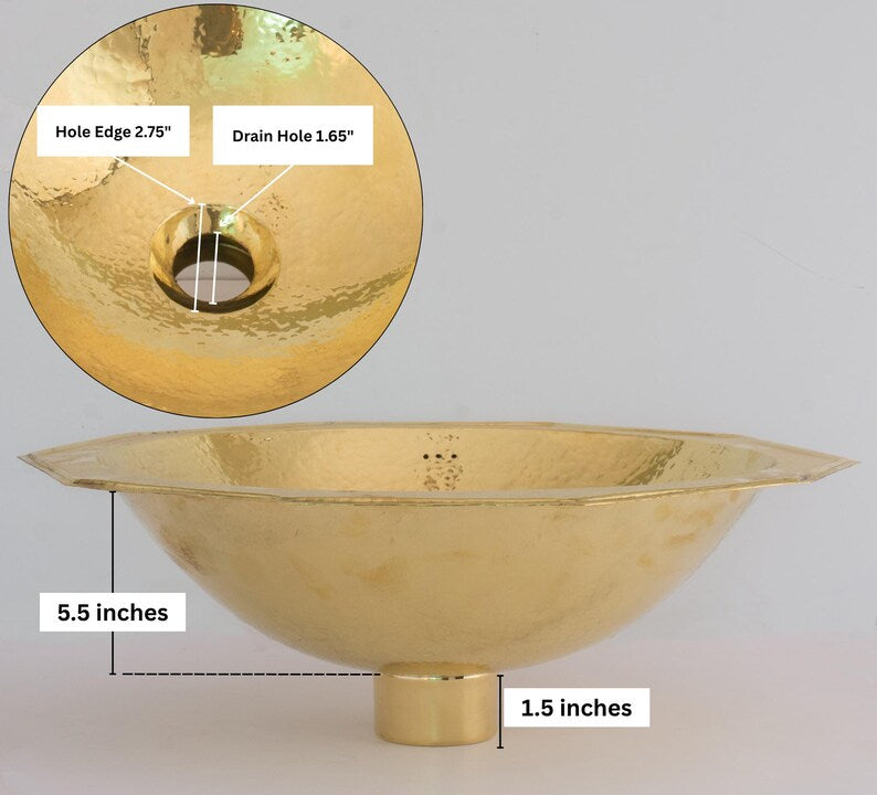 Artisanal Moroccan Sink Collection: Hand-Hammered Brass &amp; Copper