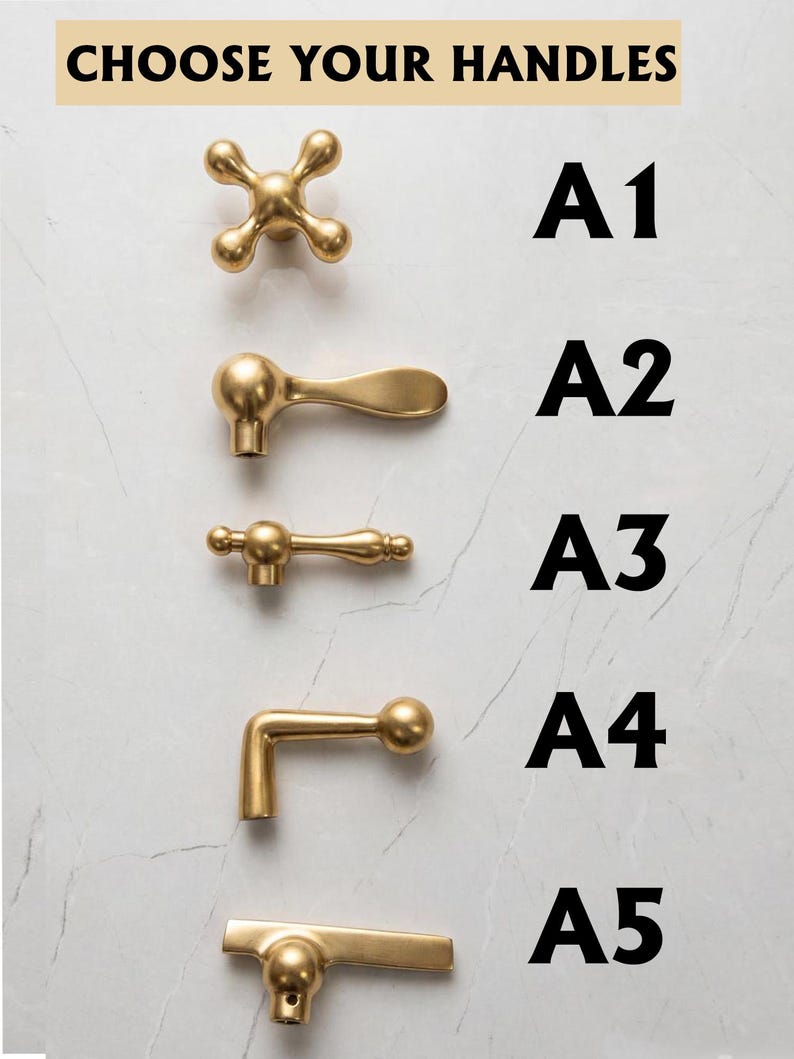 Handcrafted Brass Diamond Inlay Faucet