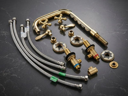 Handcrafted Brass Diamond Inlay Faucet