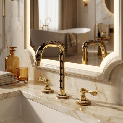 Handcrafted Brass Diamond Inlay Faucet