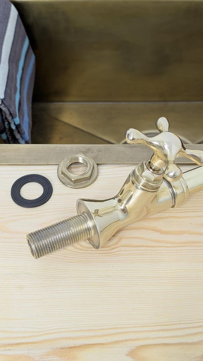 Classic Polished Brass High-Arc Kitchen Faucet