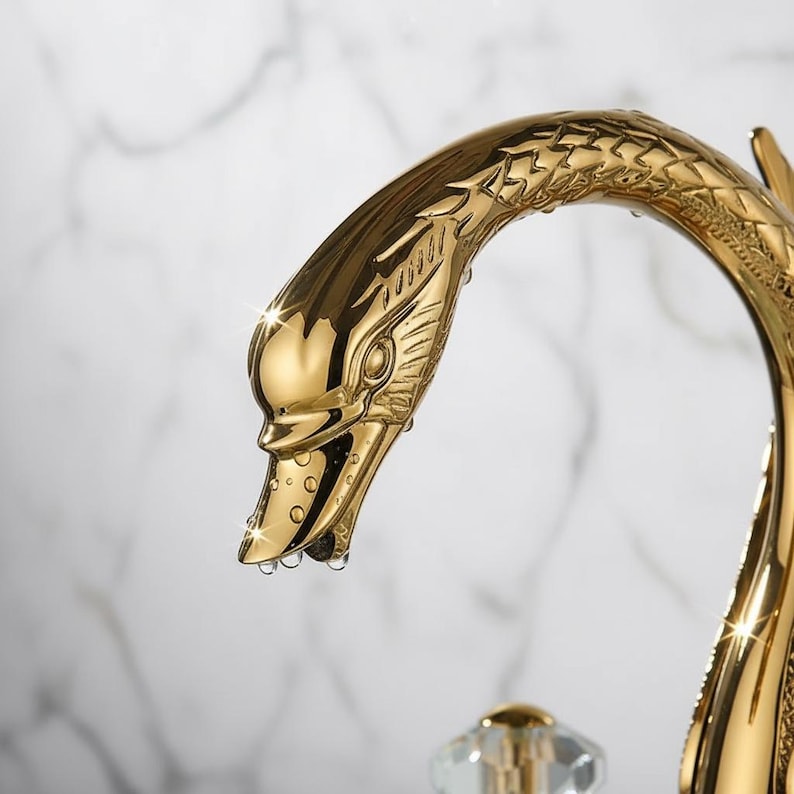 Majestic Swan Luxury Gold Faucet