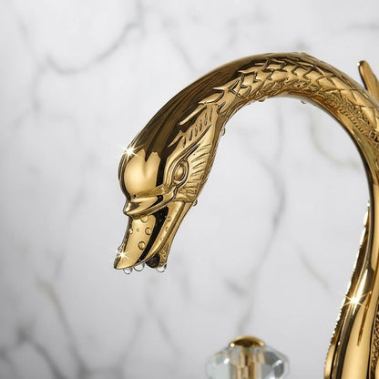 Majestic Swan Luxury Gold Faucet