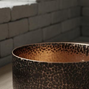 Round Hand-Hammered Vessel Sink
