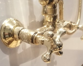 Handcrafted Moroccan Brass Shower System