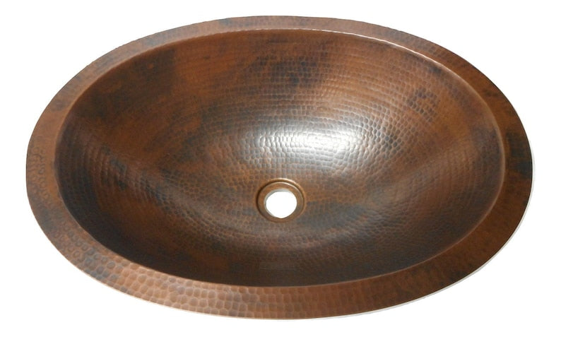 Tapered Antique Copper Vessel Sink