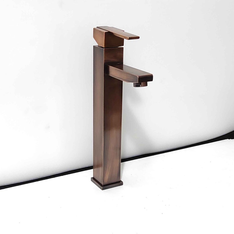 Modern Square Antique Copper Vessel Faucet