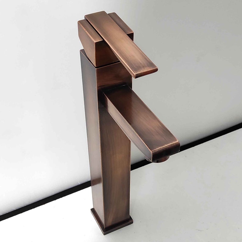 Modern Square Antique Copper Vessel Faucet