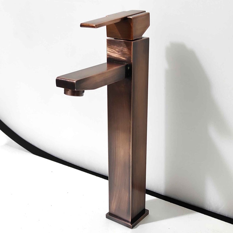 Modern Square Antique Copper Vessel Faucet