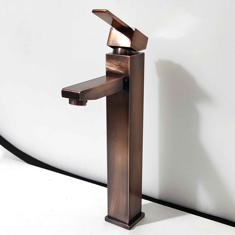 Modern Square Antique Copper Vessel Faucet