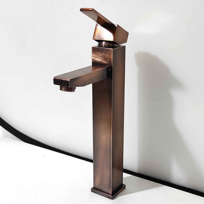 Modern Square Antique Copper Vessel Faucet