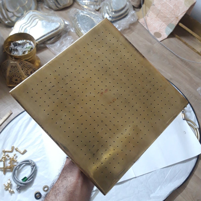 Unlacquered Brass Rain Shower Head
