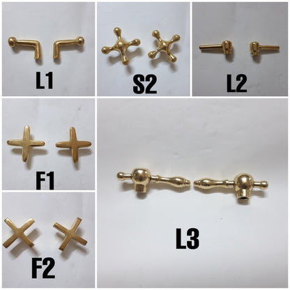 Unlacquered Brass Lever Faucet Set