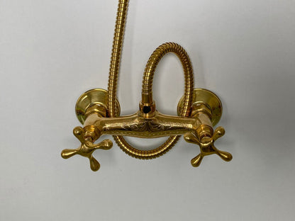 Solid Brass Single-Handle Shower System Featuring