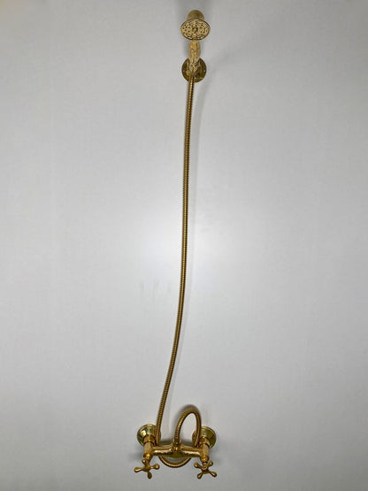 Solid Brass Single-Handle Shower System Featuring