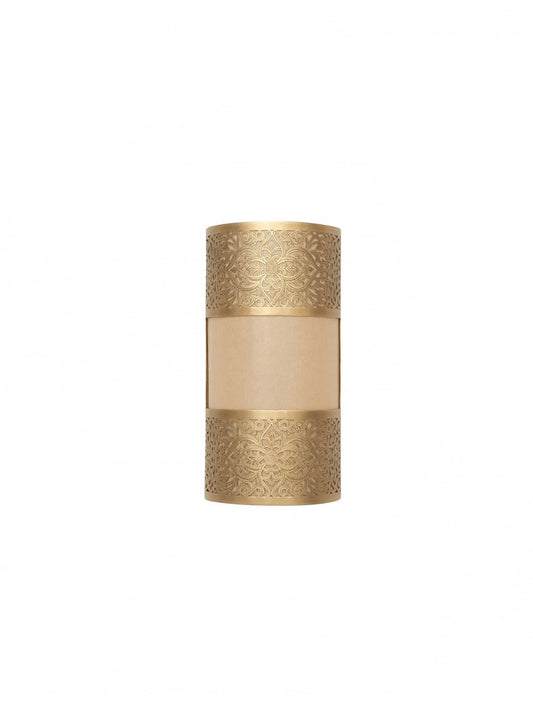 Moroccan Hand-Pierced Brass Wall Sconce
