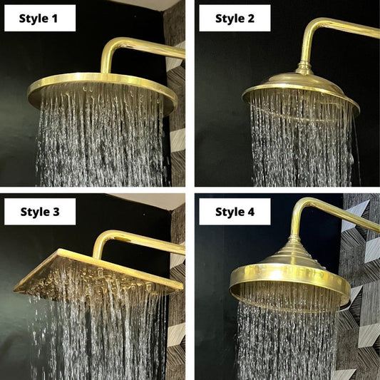 Industrial Gold Outdoor Rain Shower Column