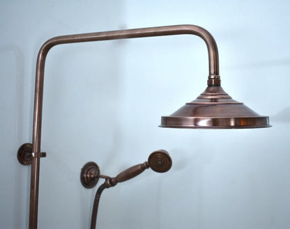 Copper Exposed Rainfall Shower System
