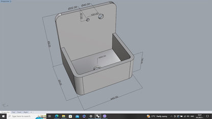 Matte Black Wall-Mount Resin Sink