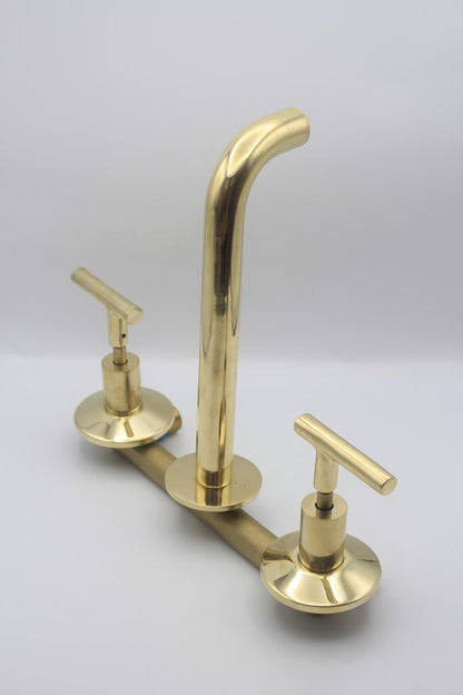 Modern Minimalist Brass Bridge Faucet