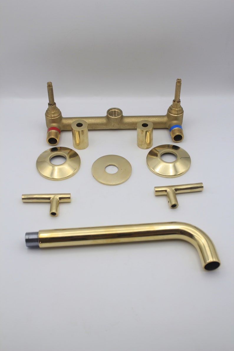 Modern Minimalist Brass Bridge Faucet