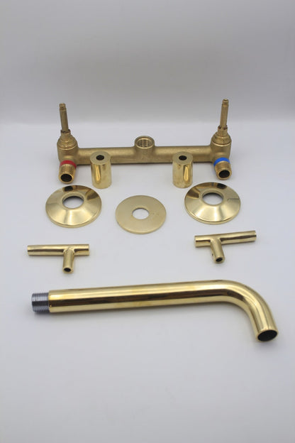 Modern Minimalist Brass Bridge Faucet