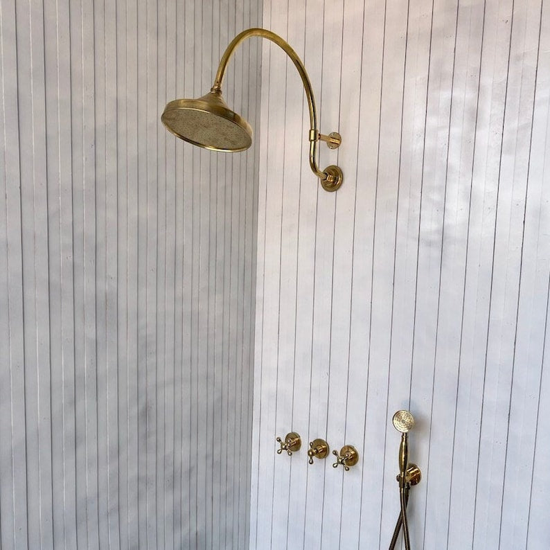 Antique Brass Exposed Rainfall System