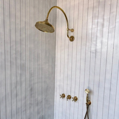 Antique Brass Exposed Rainfall System