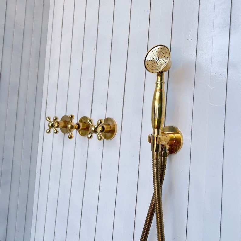 Antique Brass Exposed Rainfall System