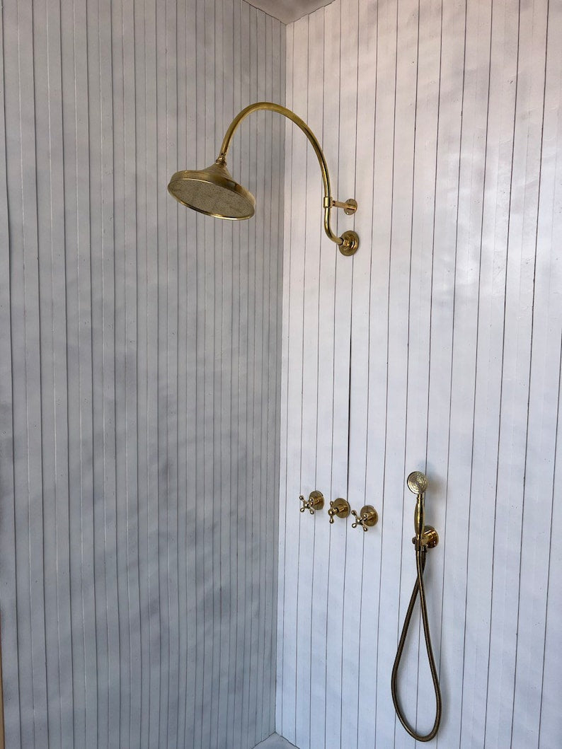 Antique Brass Exposed Rainfall System