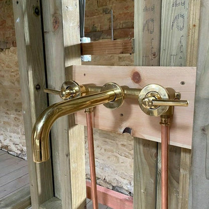 Modern Minimalist Brass Bridge Faucet