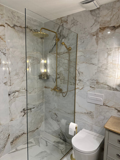 Antique Brass Exposed Rainfall Shower System