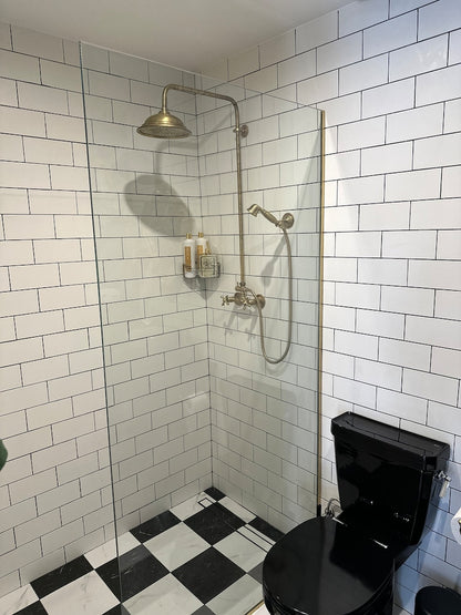 Antique Brass Exposed Rainfall Shower System