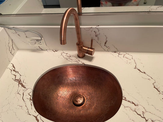 Luxury Copper-Finish Bathroom Faucet