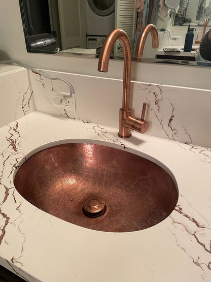 Luxury Copper-Finish Bathroom Faucet