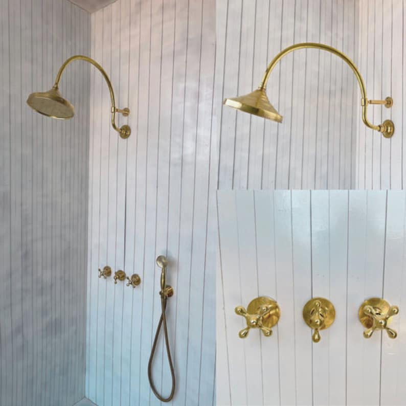 Antique Brass Exposed Rainfall System