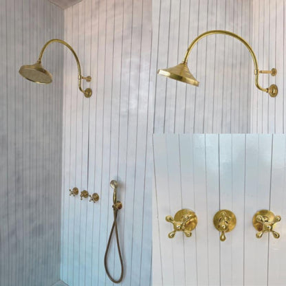 Antique Brass Exposed Rainfall System