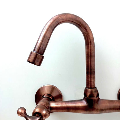 Moroccan Antique Copper Wall-Mounted Kitchen Faucet