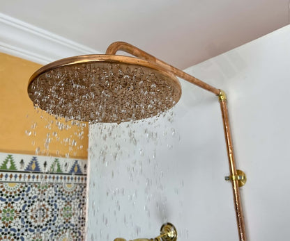 Antique Copper & Brass Industrial Shower