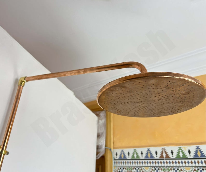 Antique Copper & Brass Industrial Shower