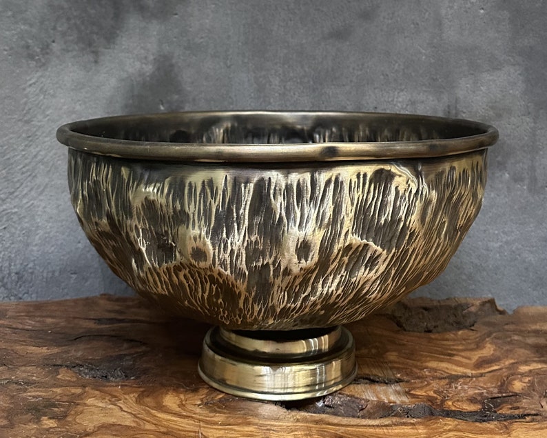 Industrial Distressed Brass Countertop Sink
