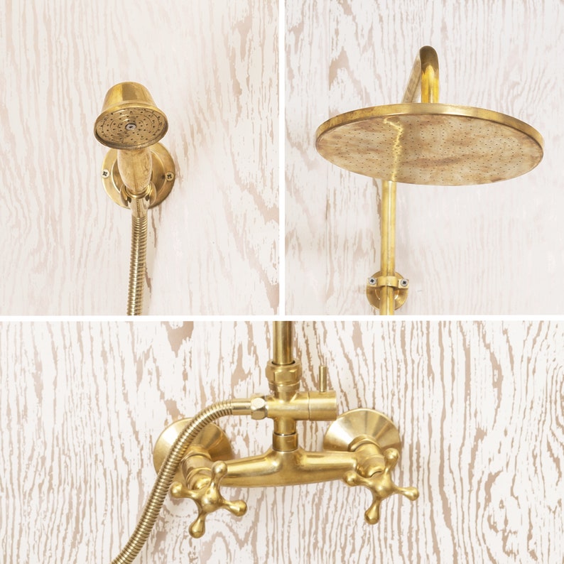 Handcrafted Moroccan Brass Shower System