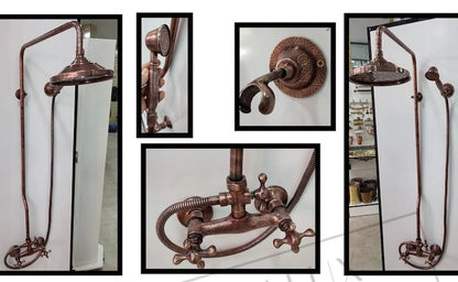 Copper Exposed Rainfall Shower System