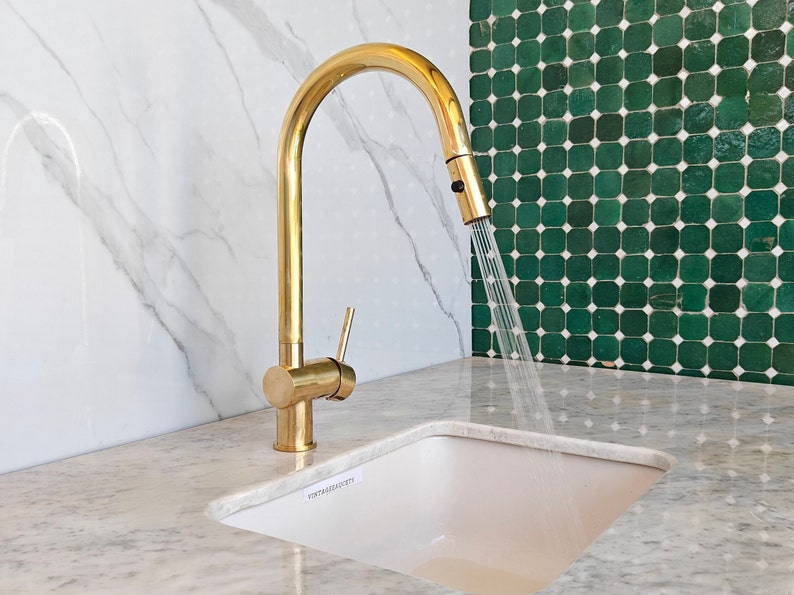 Pull Down Solid Brass Sink Faucet