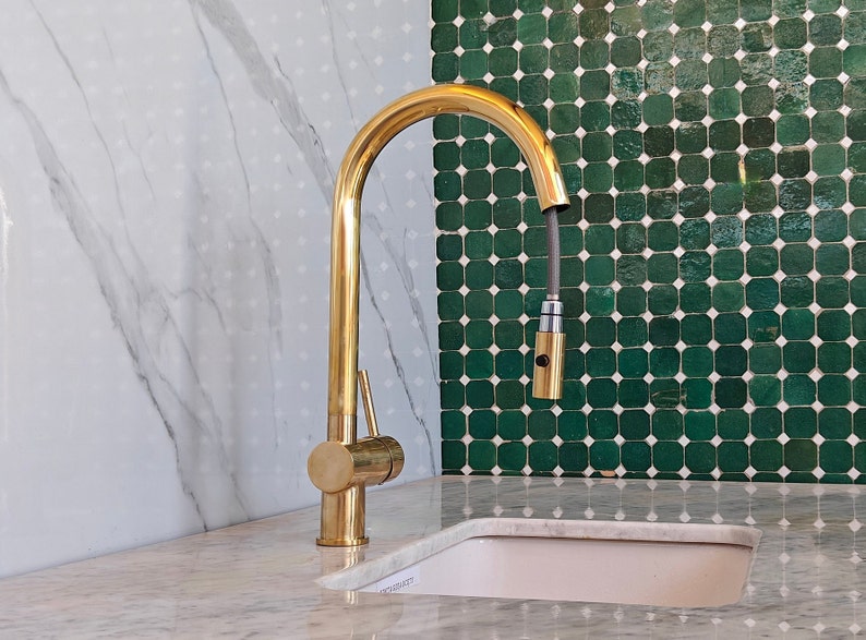 Pull Down Solid Brass Sink Faucet