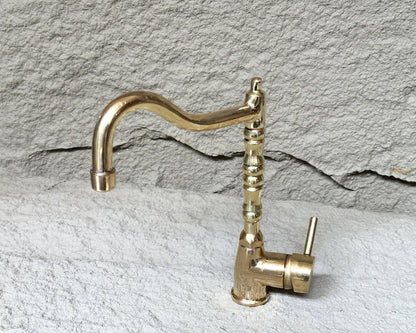 Artisan Brass Bamboo-Style Pillar Faucet