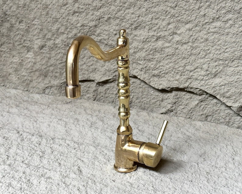 Artisan Brass Bamboo-Style Pillar Faucet