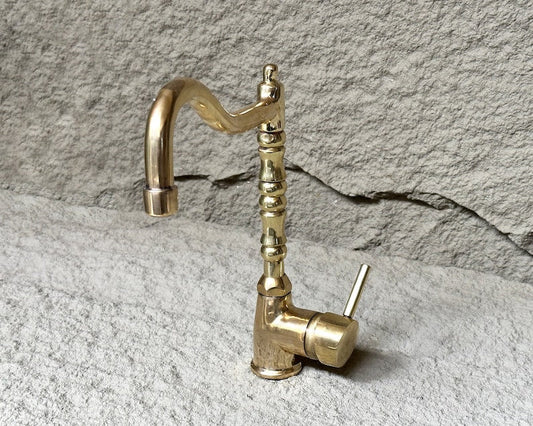 Artisan Brass Bamboo-Style Pillar Faucet