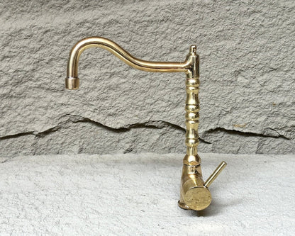 Artisan Brass Bamboo-Style Pillar Faucet