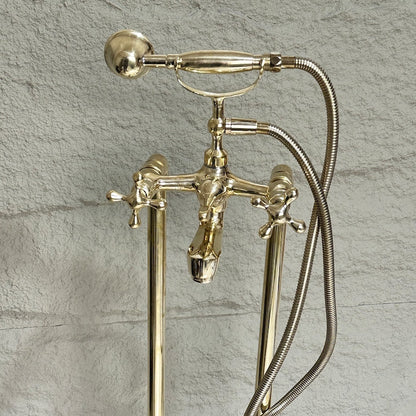 Classic Gold Clawfoot Tub Faucet Set